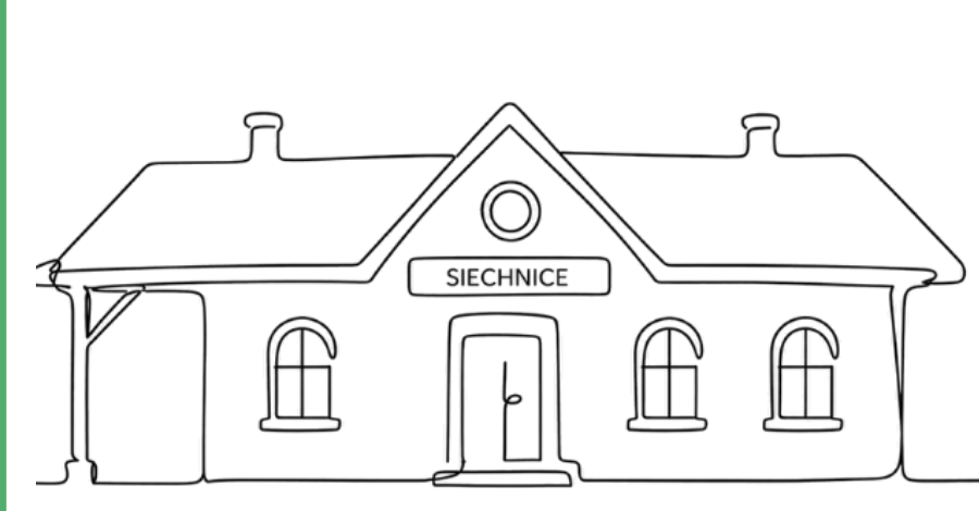 Rysunek budynku filii w Siechnicach